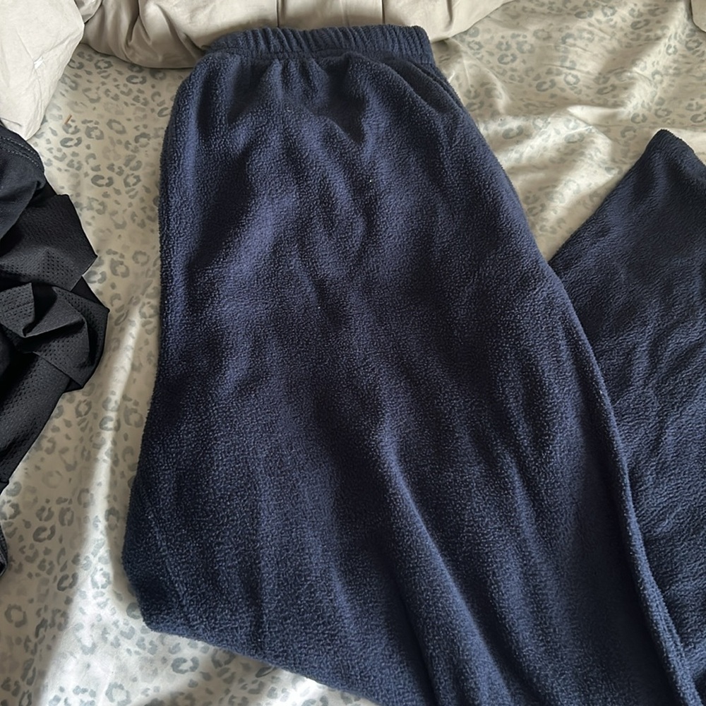 Navy Fleece Pajama Pants - Large